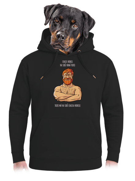 Chuck Norris unisex mikina premium Dark Black