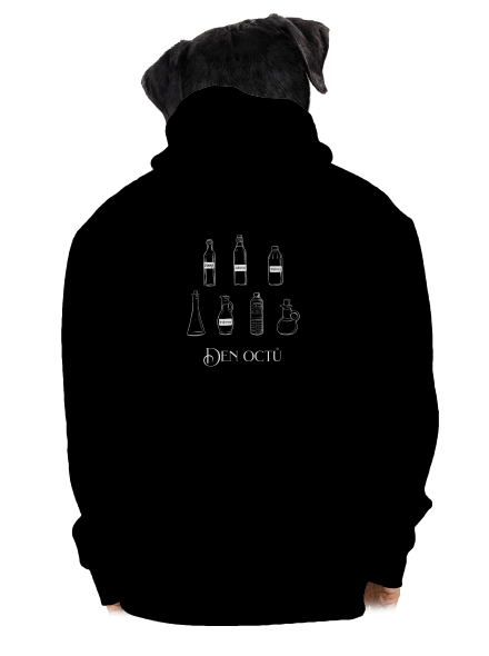Den octů pánská mikina na zip Black