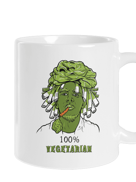 100% vegetarián klasický hrnek White