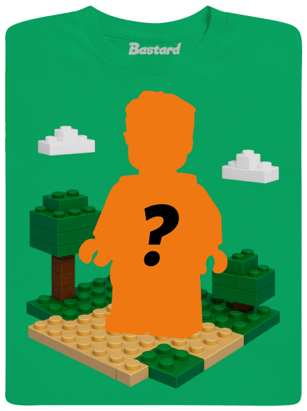 Lego postava z vlastní fotky dětské tričko Kelly Green