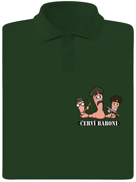 Červí baroni pánská polokošile Bottle Green Mal