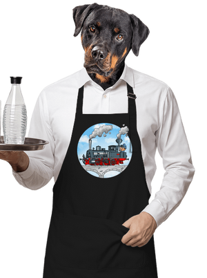 Kouř z komína zástěra Black