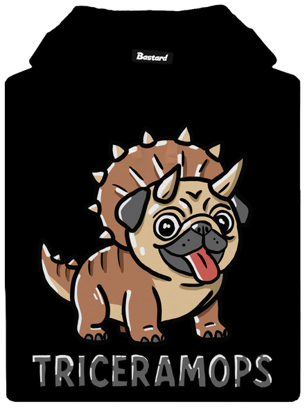 Triceramops pánská mikina klokanka Black