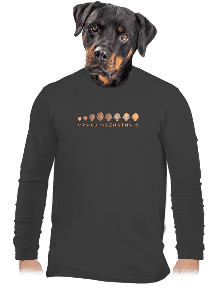 Vývoj nezastavíš pánské dlouhý rukáv Dark Grey