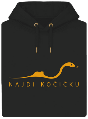 Najdi kočičku unisex mikina premium Dark Black