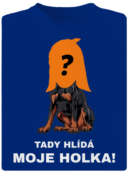 Tady hlídám já pánské sportovní tričko Royal Blue Mal