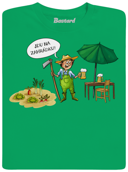 Jdu na zahrádku pánské tričko Kelly Green