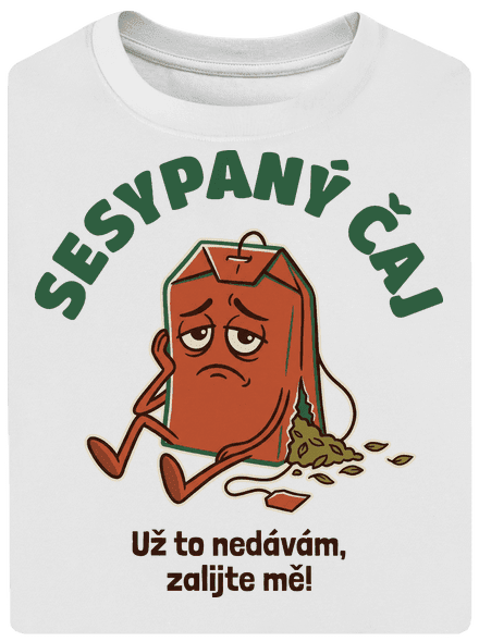 Sesypaný čaj unisex tričko oversized White