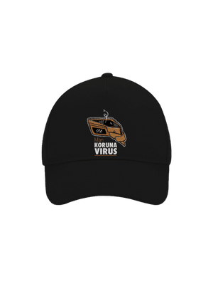Korunavirus v peněžence kšiltovka baseballka Black
