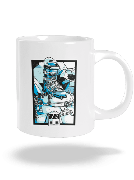 Lyžák velký hrnek White