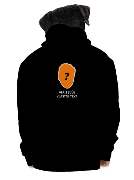 Tvoje hlava pánská mikina na zip Black
