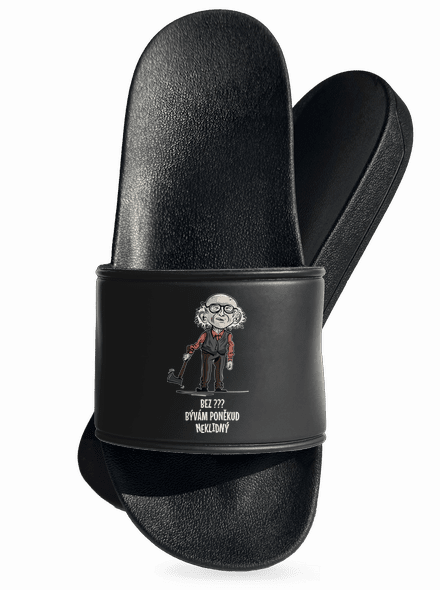 Neklidný - vlastní text pantofle Black