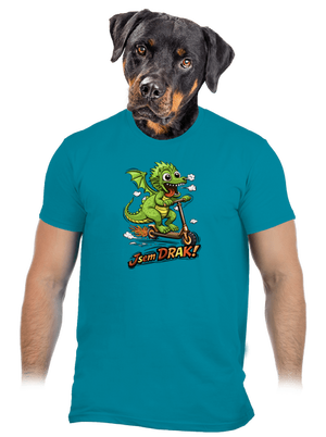 Jsem drak pánské tričko Diva Blue
