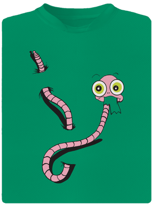 Červ dětské sportovní tričko Kelly Green Mal