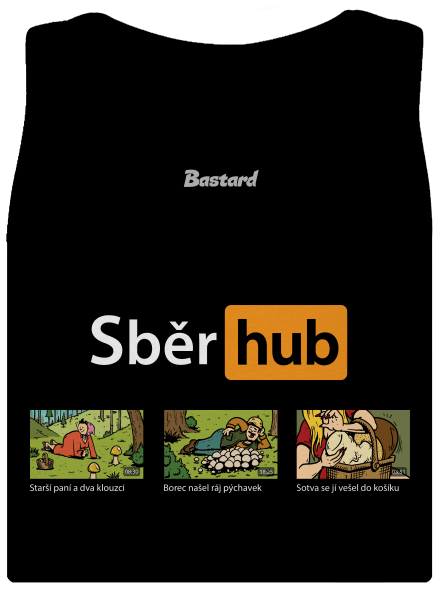 Sběr hub dámské tílko klasické Black