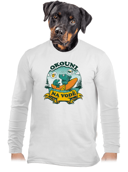 Okouni na vodě pánské dlouhý rukáv White