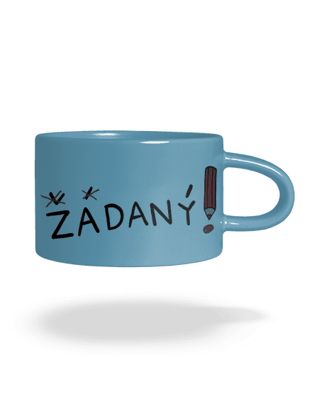 Zadaný a zadaná hrnek makronka Blue Macaron