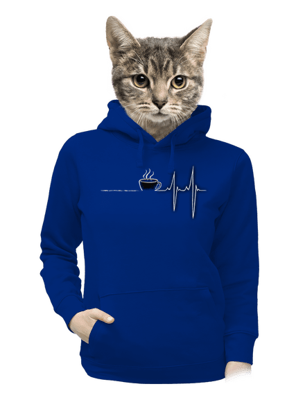 Coffee help dámská mikina klokanka Royal Blue Mal