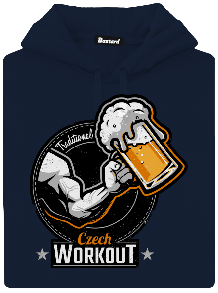 Czech Workout pánská mikina klokanka Navy