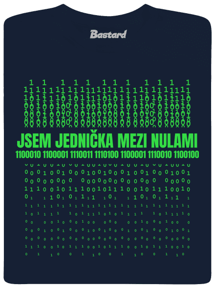 Jednička mezi nulami pánské tričko Navy