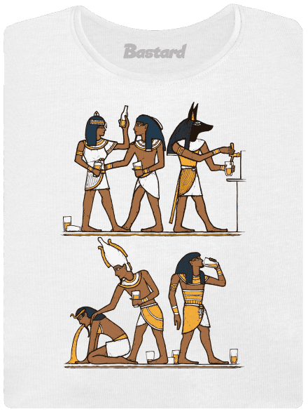 Egyptská párty dámské tričko s lemem White