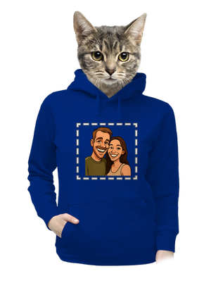 Karikatura z vlastní fotky dámská mikina klokanka Royal Blue Mal