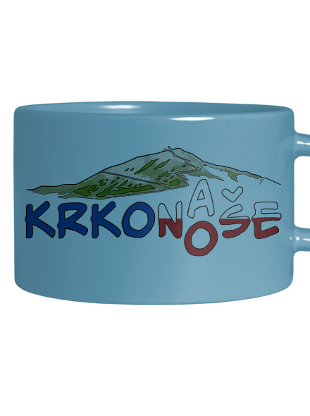 Krkonoše hrnek makronka Blue Macaron