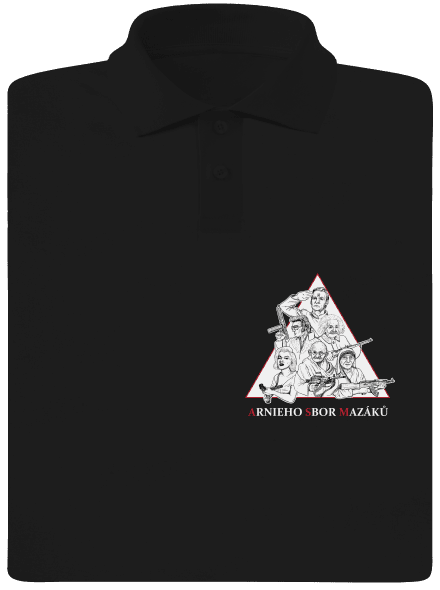 Arnieho sbor mazáků  pánská polokošile Black