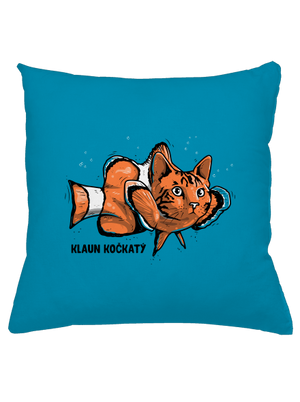 Klaun Kočkatý polštář Blue Turquoise