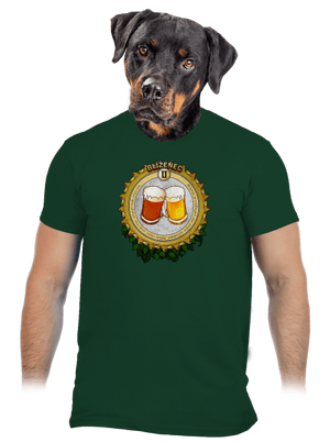 Pivní horoskop: Blíženec pánské tričko Bottle Green