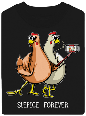 Slepice forever unisex mikina bez kapuce Black