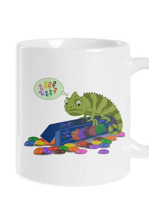 Zmatený chameleon klasický hrnek White