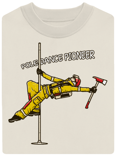 Pole Dance Pioneer unisex mikina bez kapuce Off White