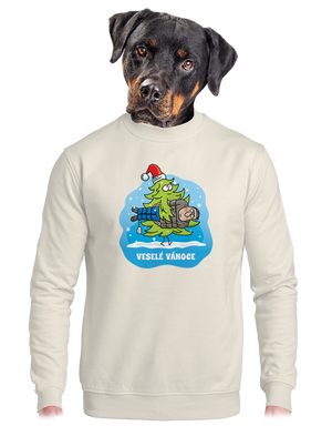 unisex mikina bez kapuce