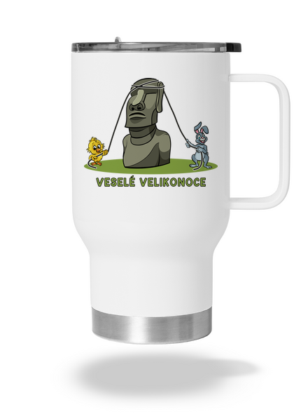 Velikonoční Moai termohrnek White