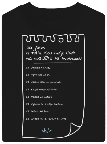 To do list na rozlučku se svobodou a fix unisex mikina bez kapuce Black