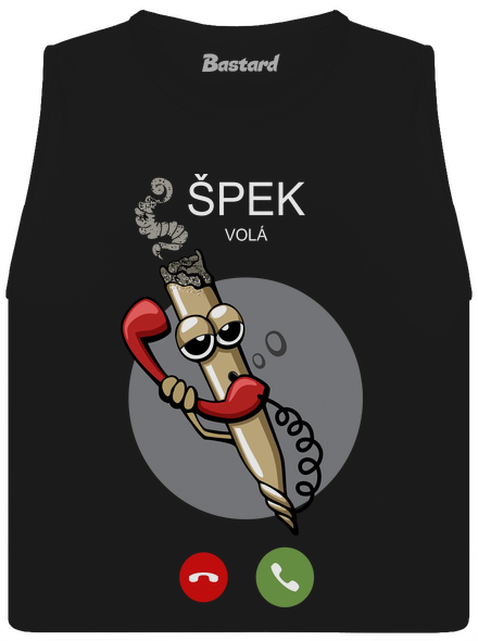 Špek volá dámské tílko volné Black