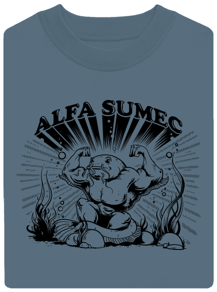 Alfasumec unisex mikina bez kapuce Nordic Blue