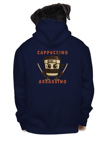Cappuccino Assassino – Italian Brainrot pánská mikina na zip Navy