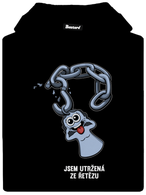 Utržený ze řetězu dámská mikina klokanka Black
