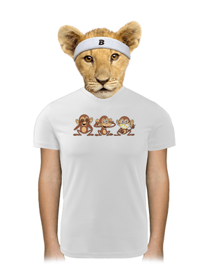 Opičky dětské sportovní tričko White