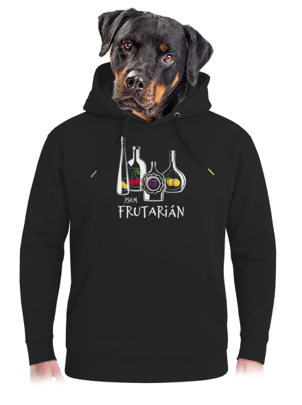 Frutarián unisex mikina premium Dark Black