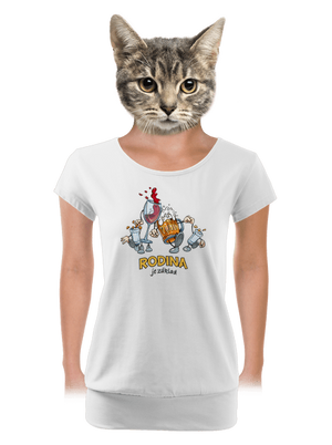 Rodina je základ dámské tričko s lemem White