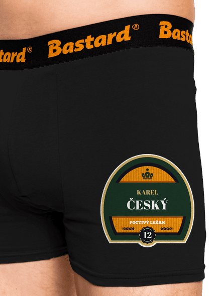 Pivní etiketa boxerky Black