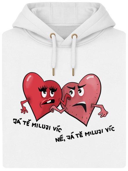 Srdíčka unisex mikina premium Snowwhite