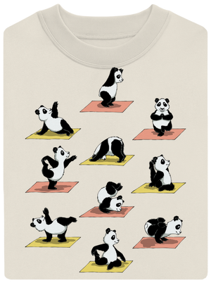 Pandí jóga unisex mikina bez kapuce Off White