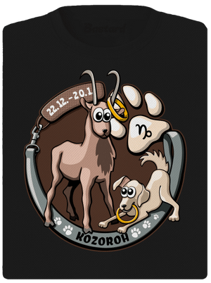 Psí horoskop: Kozoroh dámské sportovní tričko Black