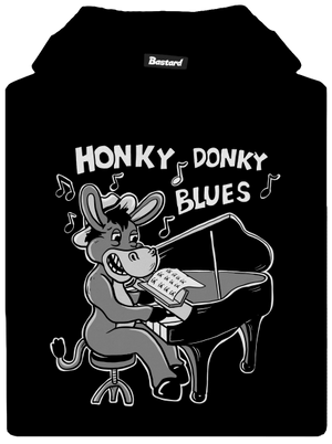 Honky donky blues dětská mikina klokanka Black