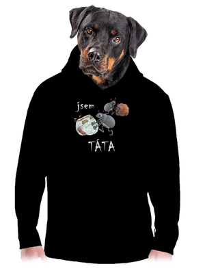 Jsem táta a máma pánská mikina klokanka Black
