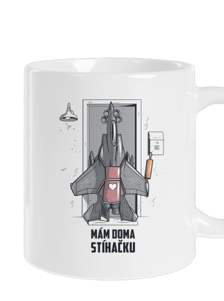 Stíhačka klasický hrnek White